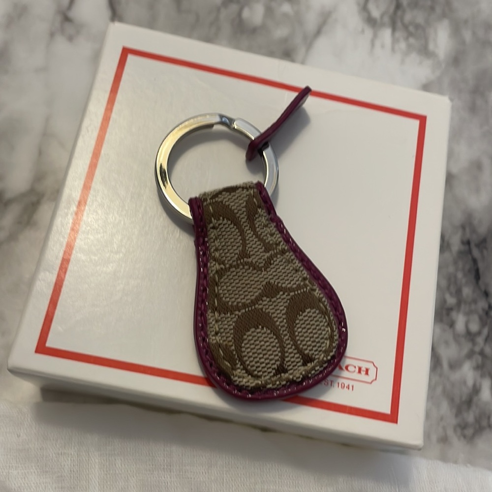 Coach Keychain Pink/brown Brand New